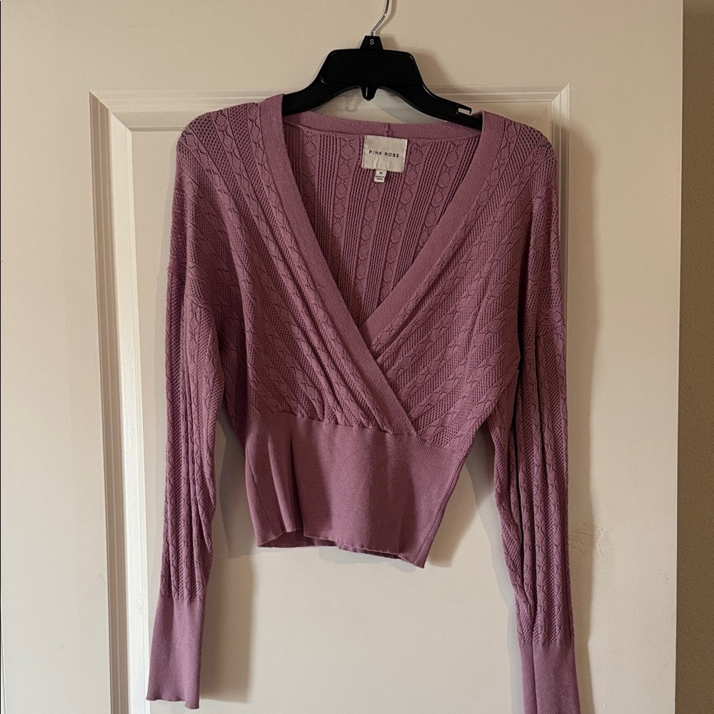 Forever 21 Lavender V-Neck Sweater